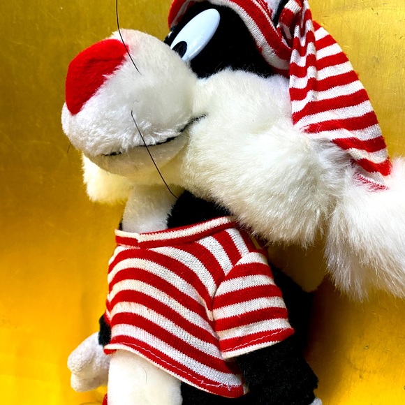 WARNER BROS. LOONEY TUNES VTG 1993 SYLVESTER THE CAT PLUSH 24K WEARING PAJAMA’S - Picture 8 of 15